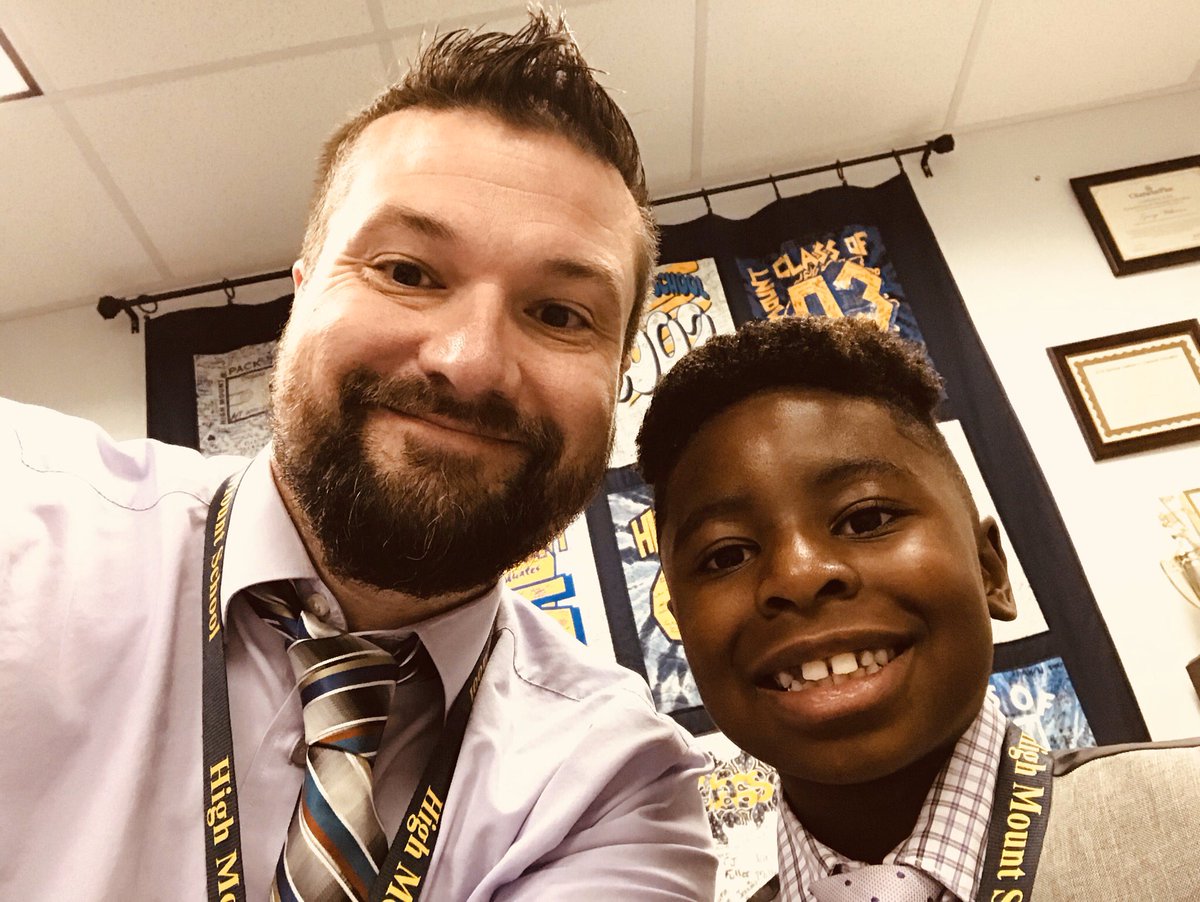 geowilkerson's tweet photo. 🍎 Principal Derion (3rd) returned for his second term as Principal of the Day. He did the announcements, passed out birthday cards, visited classrooms, invited a friend to lunch, and tested the musical instruments. AWESOME JOB!!!  #HMS116 https://t.co/xRjmORRMhJ