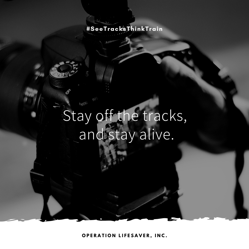 Photographers, people mimic your behavior when they see your photos on the web and social media. Set a safe example for others by staying off of the tracks.