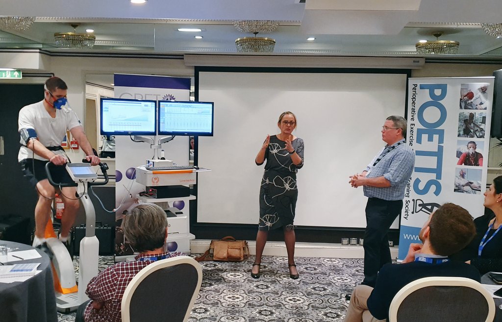 JakeJones_BSc's tweet photo. Thanks for having us @POETTSoc interesting day as always! Special thanks to the 'victims' who volunteered to do a test!

Now to get an early night after our 4am start 😴

#cpet #exercisetesting
#cardiopulmonaryexercisetesting
#preop #poetts #perioperativemedicine #perioperative https://t.co/ydkbIcEIjC