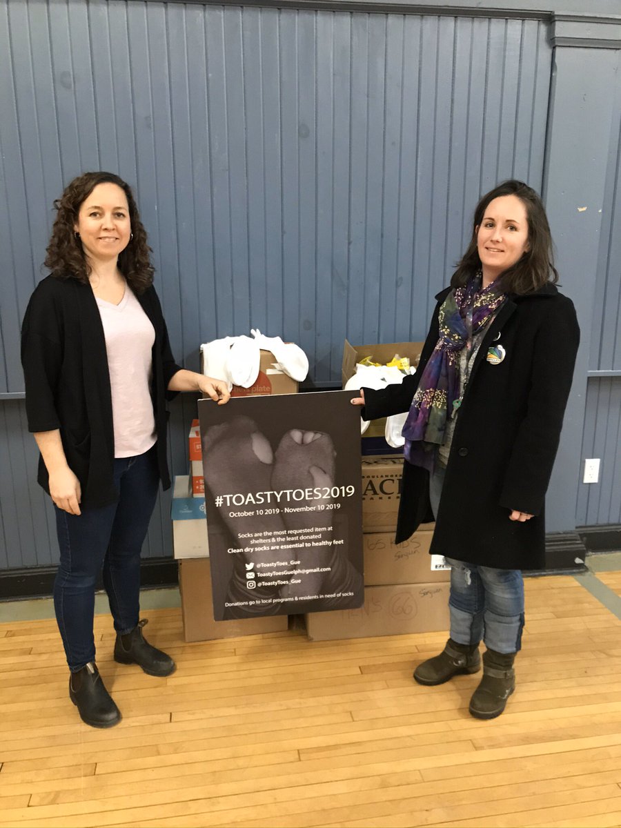 ToastyToesGue's tweet photo. Thrilled to be able to provide socks from this year’s campaign to the Sanguen Community Health Van in Guelph. #toastytoes19 https://t.co/ohFjazfiwD