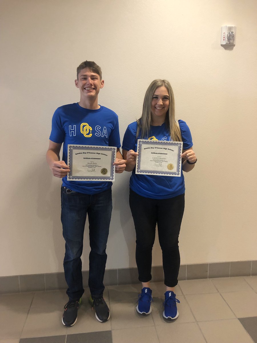 Congratulations to our students of the month for CTE- Jacob Perry &amp; Lauren Lancaster. 👍🏼🏆🥇
