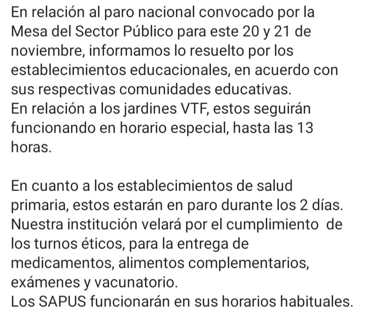 CorpoLaSerena's tweet photo. ⚠️ ATENCIÓN 
En relación a Paro Nacional: https://t.co/7D2kgQw6oC