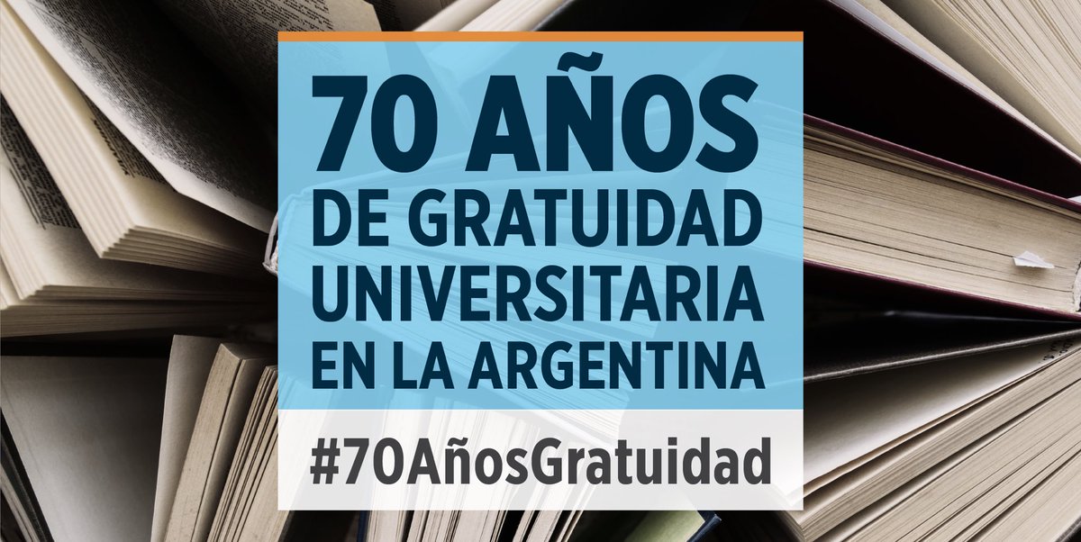 Este 22 de noviembre se cumplen 70 años del Decreto 29.337, que estableció la gratuidad universitaria en la Argentina. Es una fecha muy importante, que nos llena de orgullo y, por eso, vamos a festejar toda la semana, terminando con un acto de cierre el viernes.

#70AñosGratuidad