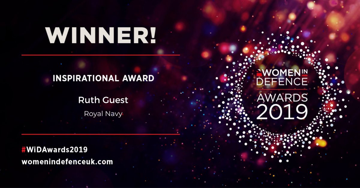 Congratulations to Surgeon Lieutenant Commander Ruth Guest WINNER of the Inspirational Award ⭐️🏆🥇👐 <a href="/LMUKNews/">Lockheed Martin UK</a> <a href="/RoyalNavy/">Royal Navy</a> 

#WiDAwards2019 #WeAreWomenInDefence