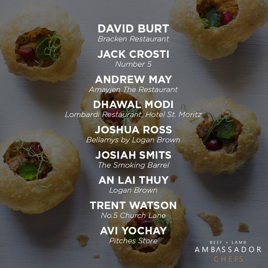 BeefLambNZ's tweet photo. Congratulations to this talented group of chefs who have made the shortlist to become Beef + Lamb Ambassadors for 2020. Our final announcement will take place early in the new year. 

Read more: https://t.co/6Z5xDIAXYd

#ambassadorchef #nzexcellenceawards #cheflife #nzfood https://t.co/NL8O9oapI8