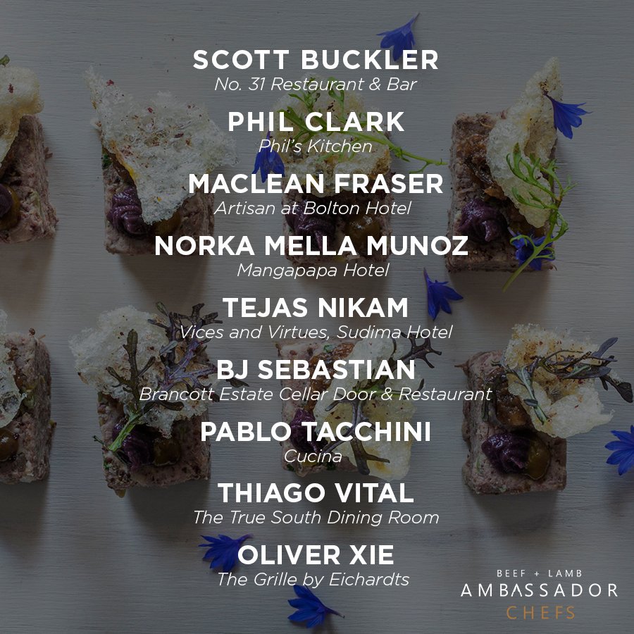 BeefLambNZ's tweet photo. Congratulations to this talented group of chefs who have made the shortlist to become Beef + Lamb Ambassadors for 2020. Our final announcement will take place early in the new year. 

Read more: https://t.co/6Z5xDIAXYd

#ambassadorchef #nzexcellenceawards #cheflife #nzfood https://t.co/NL8O9oapI8