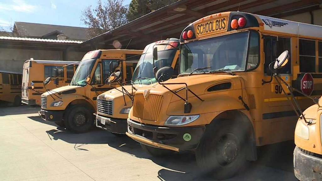 kmbc's tweet photo. School bus drivers collecting food for families in need https://t.co/9tRaJoUFVv https://t.co/XuVnlnVdMn