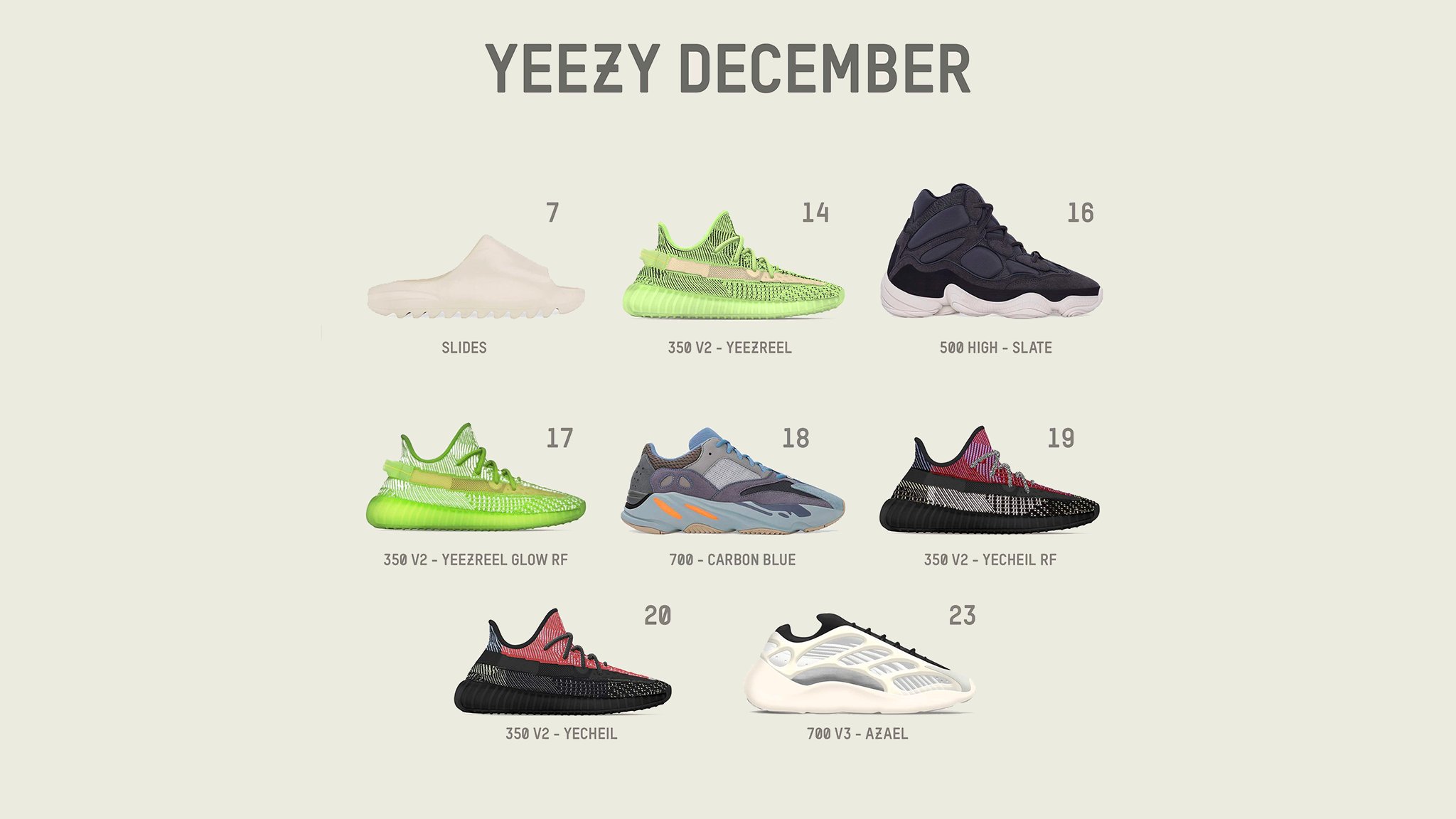 adidas yeezy launch calendar