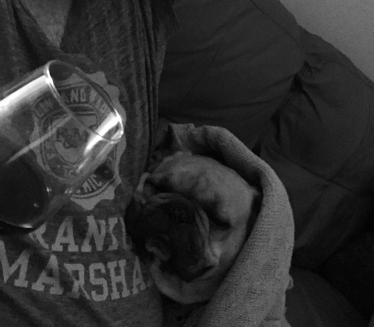 RandallFrenchie's tweet image. Dad cuddles 🧡 💪🏻 #InternationalMensDay #Randallthefrenchie #daddyslittleprince 😆 🐾