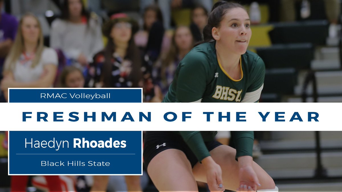 RMAC_SPORTS's tweet photo. Being a freshman is hard sometimes, however that's not the case for Haedyn Rhoades of @BHSUAthletics as she earned the #RMACvb Freshman of the Year! Congrats! #EverythingElevated https://t.co/3c85Entpev