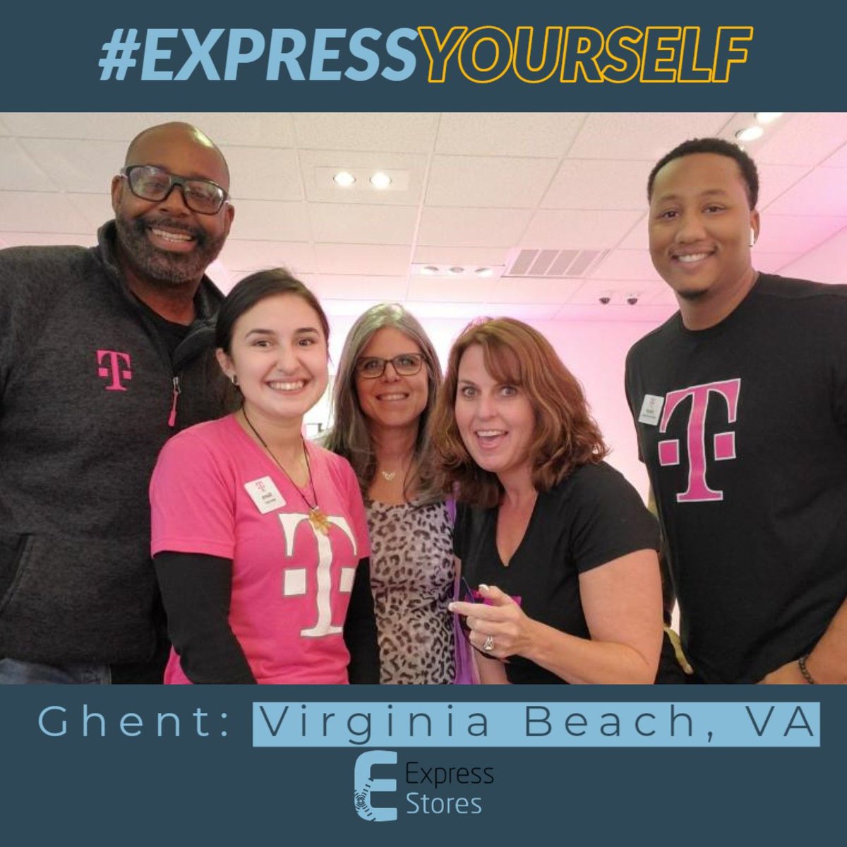 #ServantLeadership is everything at Express - Directors James, Theresa &amp; Andrea getting out there to visit our AMAZING Ghent team in Virginia Beach, VA
-
#ExpressYourself #SeriousFun #ExpressPride #ExpStores #TeamMagenta #AreYouWithUs #Uncarrier #Unstoppable #WeWontStop #TMobile