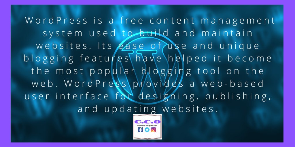 CorinaOpre's tweet image. WordPress is the CMS used during our training on creation  and maintaining website. It is probably because this  is free and an open source.The easiest to navigate and manage even for a  beginner. #WordPress #creatingwebsite. #DJTtraining
