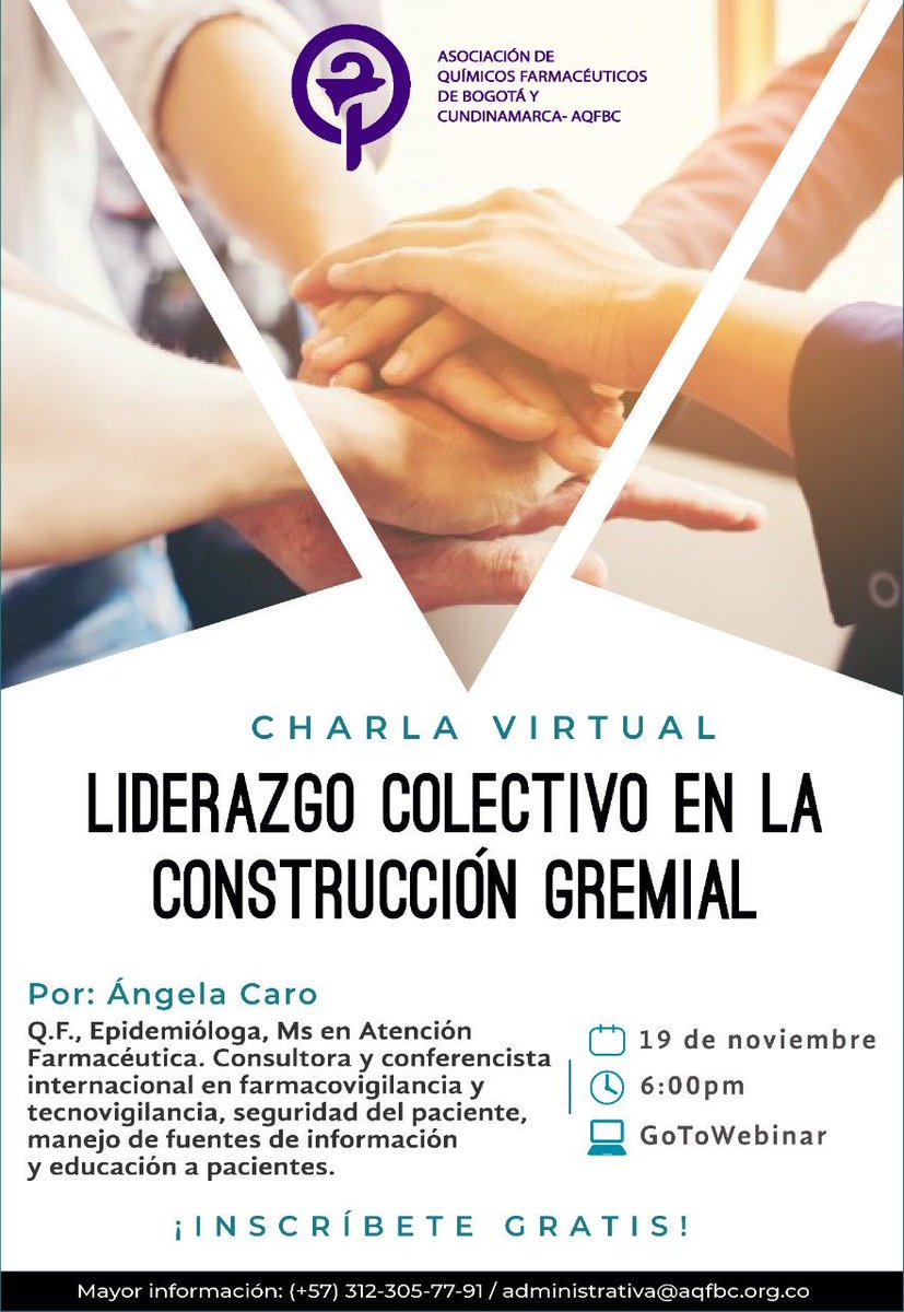 Participa en nuestra charla virtual de liderazgo colectivo TOTALMENTE GRATIS.
Da click en el enlace y únete.

attendee.gotowebinar.com/register/46510…