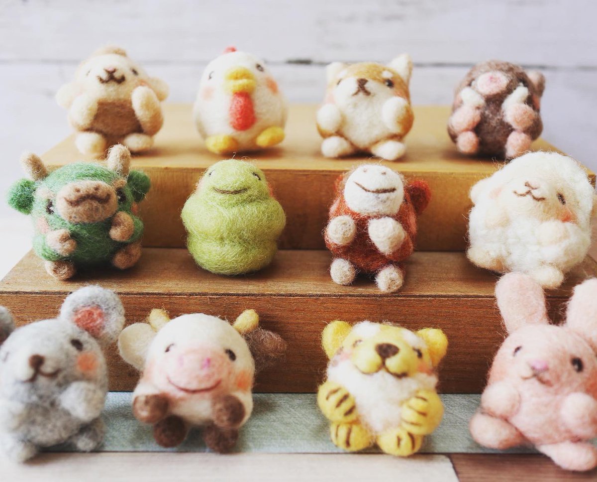 干支の動物達完成しました‼️十二支は3年ぶりに作りましたが楽しかった