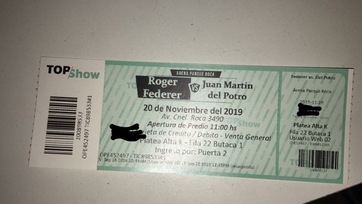 ⚠️ ¡Atención! Sorteamos UNA entrada para ver el partido de #FEDERER - #ZVEREV mañana en el PARQUE ROCA😲. Para participar, solo tenés que seguirnos y hacer RT ¡Se sortea mañana a las 13 hora ARGENTINA! 👐