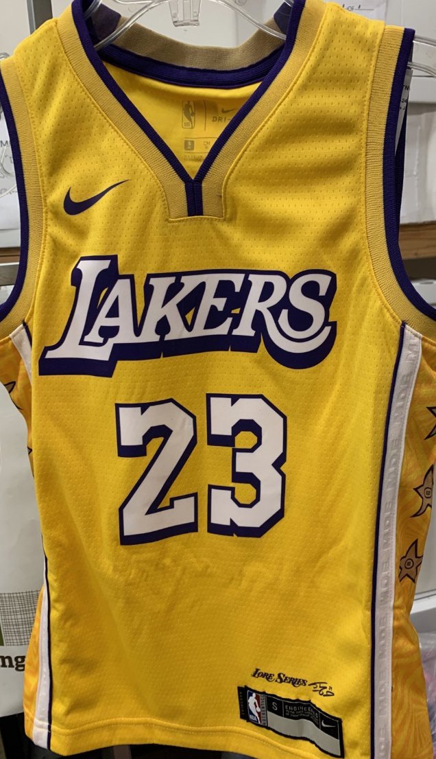 SkylerinDallas's tweet photo. Here's the first look at the Lakers city edition for this season https://t.co/z6pyLfm61B