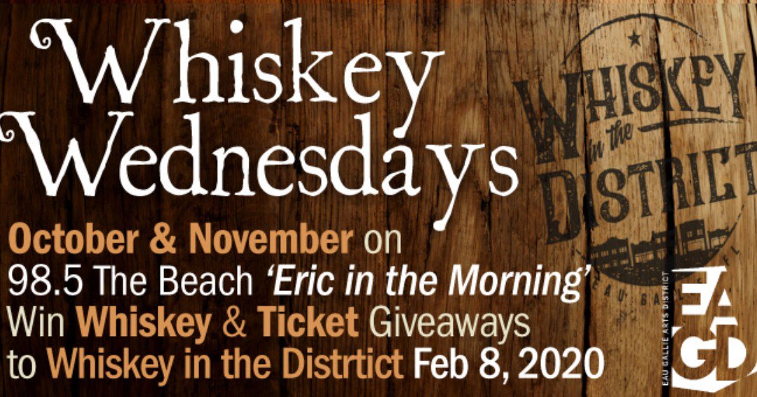 A LUCKY LISTENER WILL A BOTTLE OF A SPECIAL SELECTED WORLD CLASS WHISKEY EVERY WEDNESDAY AROUND 8:50A.M.