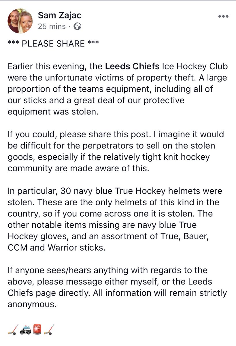 Thank you to everyone that has shared so far obviously this is totally devastating news for us 

Please.continue to share as people might not know what this stuff is and would be amazing if it could be retrieved somehow 

<a href="/BatleyAway/">Batley Bulldogs Independent Away Travel</a> <a href="/BatleyRLFC/">Batley Bulldogs RLFC</a> <a href="/itsrichwilliams/">Rich Williams</a> <a href="/DrakeyLUFCdogs/">Richard DRAKEY Drake</a>