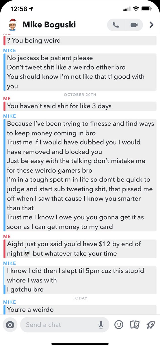 KoalaTeaa's tweet photo. Lmaoo @Likuidy scammed me $12, imagine🤣 If you associate with this retard brain dead kid I’m going to block you as well. Should see his snap stories😭🤣💀 https://t.co/KkjUJCZigs