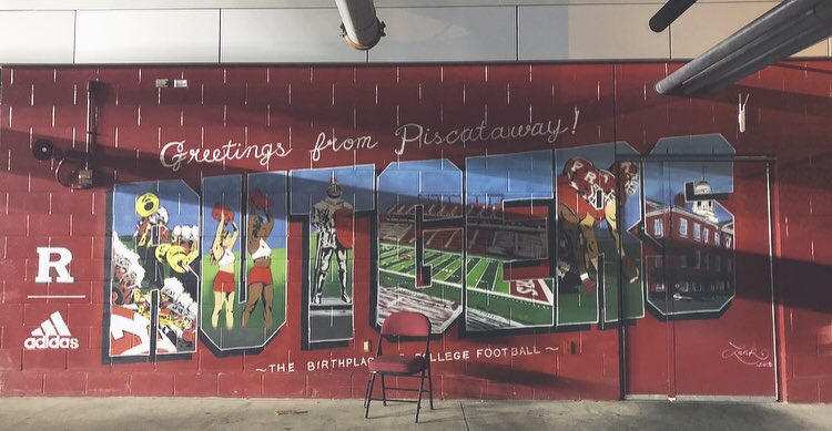 Greetings from Piscataway! 4 days until game day! 🔴⚪️