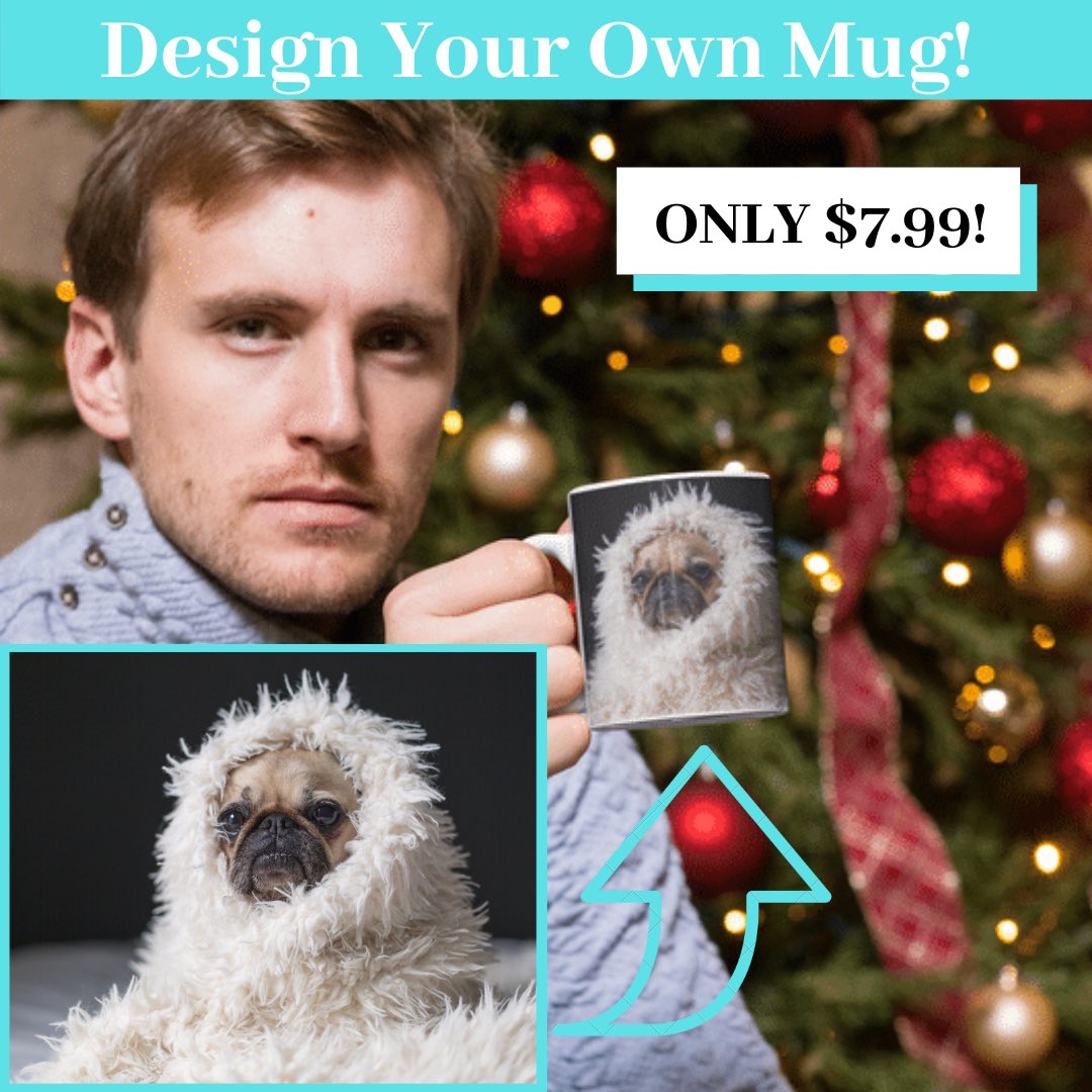 Design your own custom mug for you or a loved one this holiday season!🎄 Get 20% off your entire order when you sign up!
#personalizedmugs #personalizedgifts #mugs #coffee #tea #coffeemugs #winter #gifts #diy #coffeecups #pug #pugs #dogs #animallover #puglovers #puglove