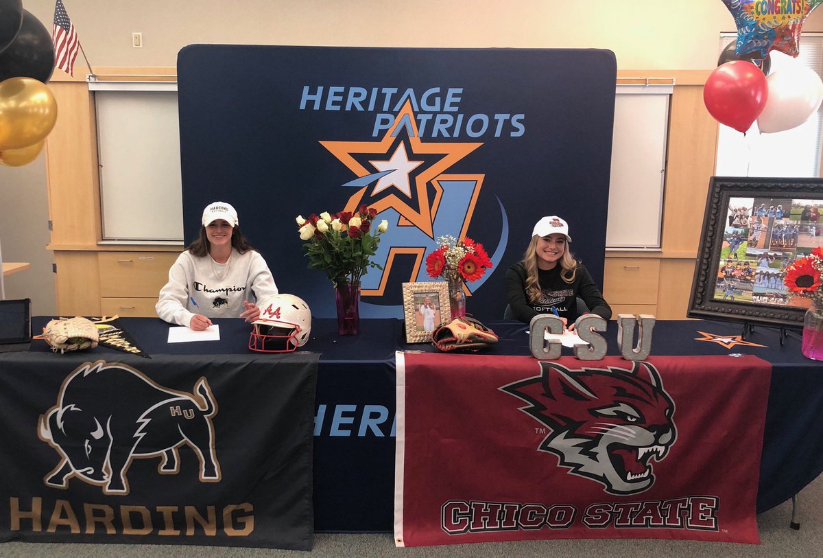 Congratulations to softball players Lyndsey Burrow and Kylie Opelski for signing their NLIs today with Harding and Chico State. Great job girls, and Go Patriots! <a href="/HHSprincipal3/">Carrie Wells</a> <a href="/RealUnclePat/">Heritage Patriots ⭐️</a> @EricVolta1 <a href="/thepress_sports/">Brentwood Press Hometown Sports</a> <a href="/deltasportsmag/">deltasportsmag</a> <a href="/Juice_Cano/">Archived</a> <a href="/HaroldAbend/">Harold Abend</a> <a href="/DarrenSabedra/">Darren Sabedra</a>