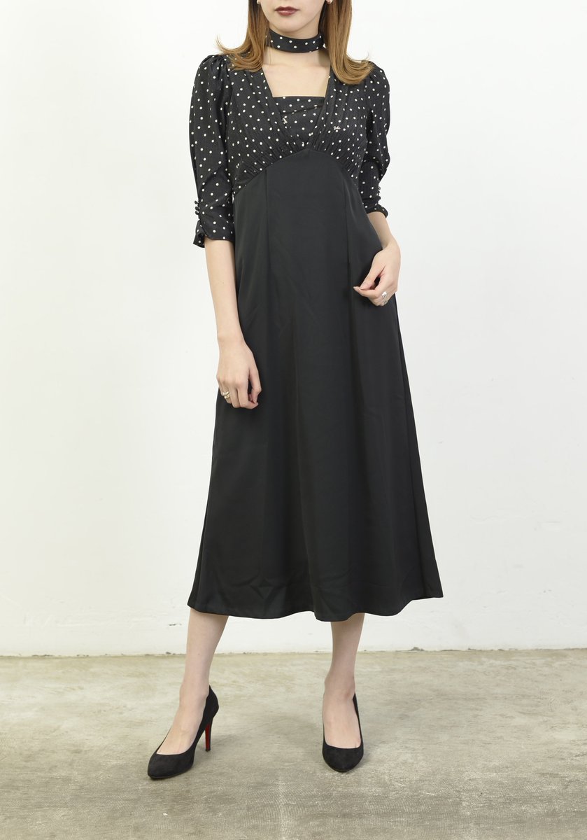 Double Heart ダブルハート Auf Twitter New Lily Brown Barbieコラボドット切り替えワンピース Lily Brown Barbie コラボ シルエットが優美な雰囲気に 取り外し可能なスカーフは首元はもちろん バッグなどにあしらってもお洒落に Lilybrown リリー