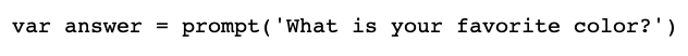 firststepcoding's tweet photo. This week’s term to know: prompt(). A built-in function that asks the user to enter text. #learntocode #codingnewbie https://t.co/rLlzkzndYQ
