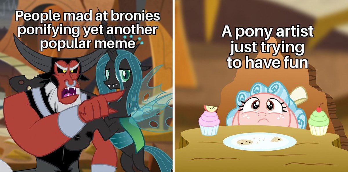 Alex on X: Lol, a background pony on Derpibooru did this edit of my meme!  So accurate! XD  / X