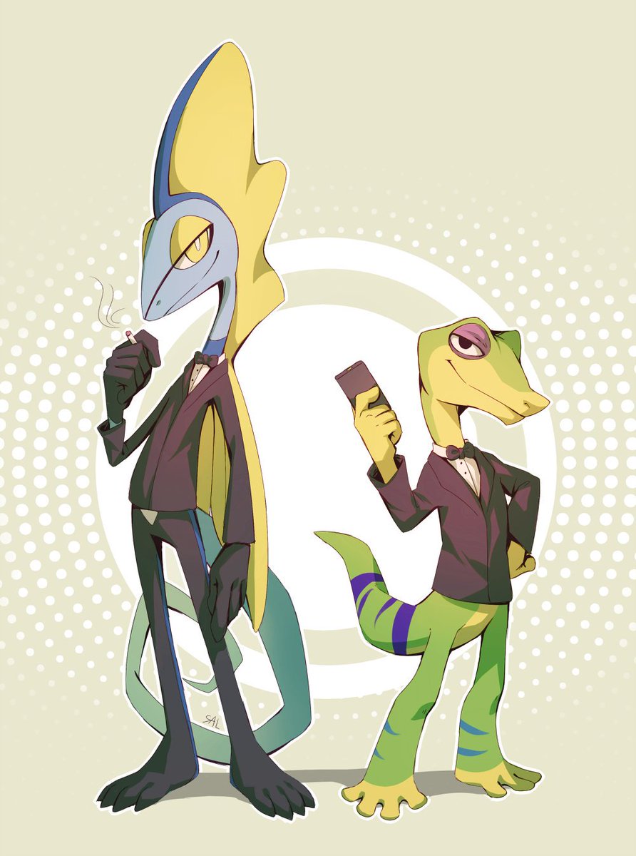 Salanchu Gex Inteleon Pokemon Gex Was Mentioned A Lot After My Inteleon Fanart In Suit And Yes I Remember This Fella So Have This Treat Featuring Them Both Ha Salanchuart
