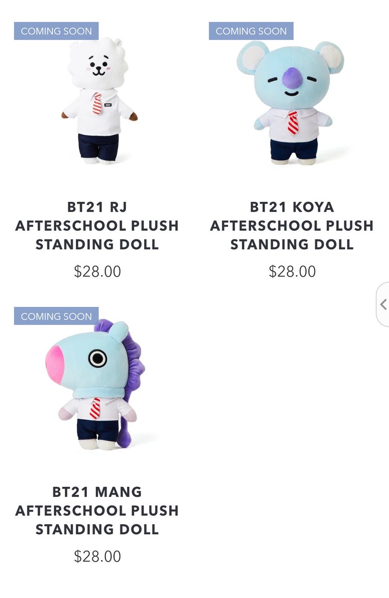 bt21 afterschool plush