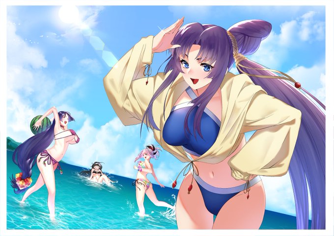 「beach multiple girls」 illustration images(Latest)｜8pages