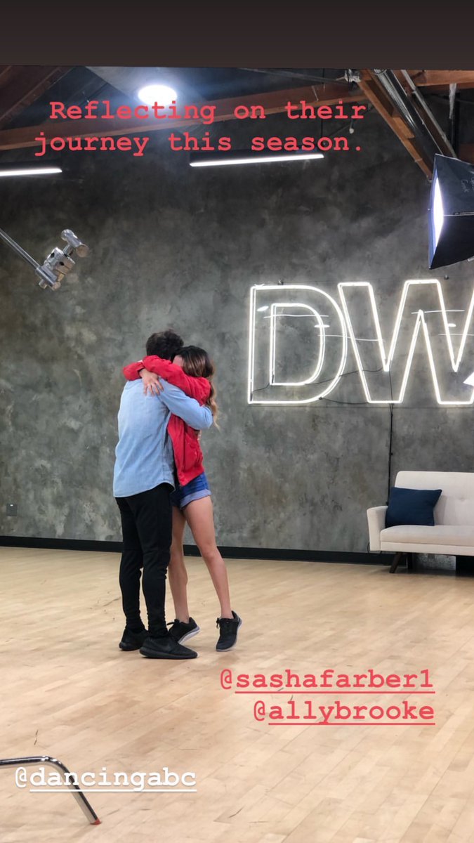 AllyBrookeOn's tweet photo. IG • Ally and @SashaFarber on adamraia's Instagram story 
#DWTS        #TeamTime2Shine https://t.co/KFMU5jQT0d