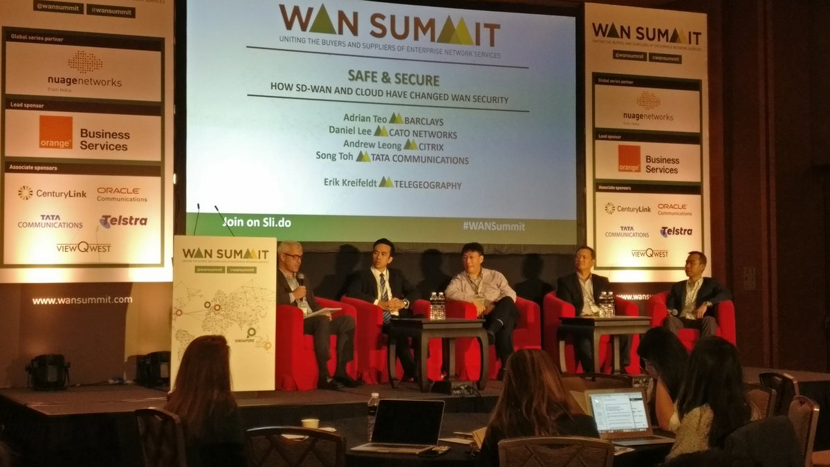 MHollbacher's tweet photo. Securing WAN and cloud @WANSummit  Singapore

👤Adrian Teo @Barclays 
👤Daniel Lee @CatoNetworks 
👤Andrew Leong @citrix 
👤Song Toh @tata_comm 
🎙️Erik Kreifeldt @TeleGeography https://t.co/agtlqvQqwR