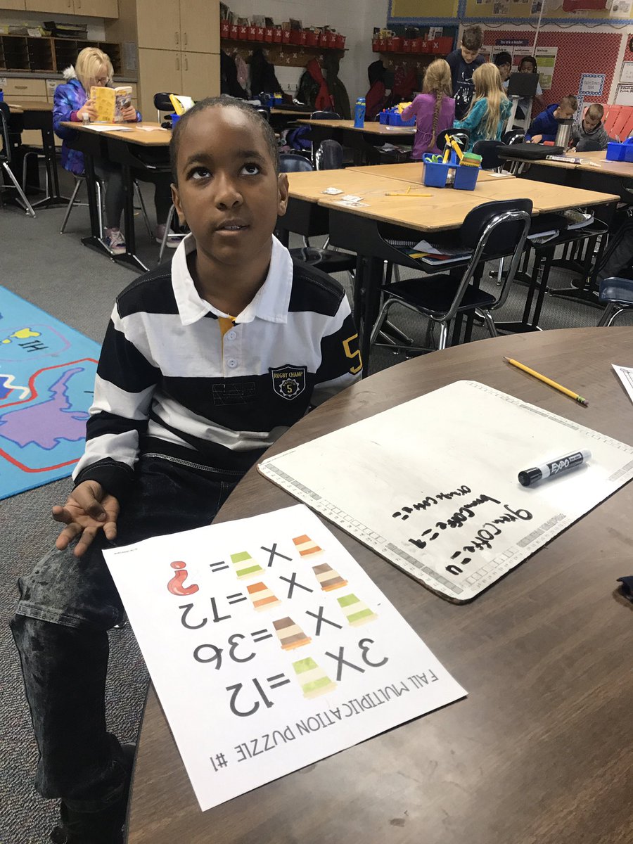 Higher level thinking in 3A with these number puzzles! @Elmwood_Eagles