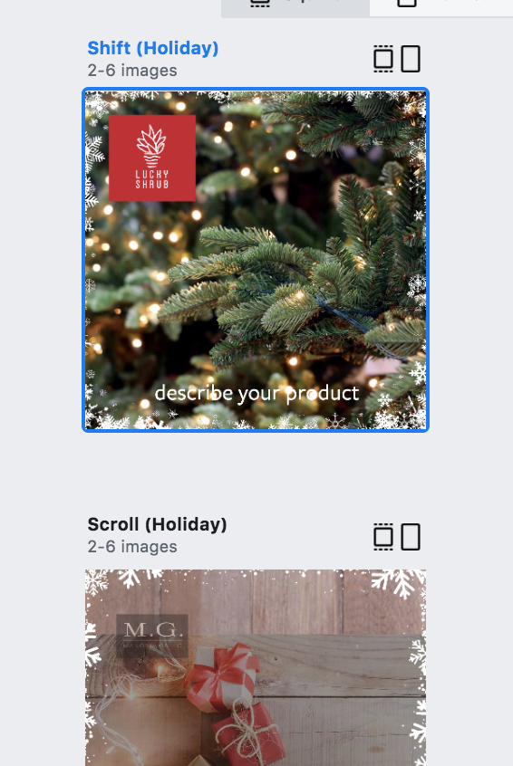 Day 1 - 11/19An easy way to repurpose product image creatives into videos is with the Video Creation Kit.Using it you can create simple slideshows that are even Holiday themed.Add in some stickers to highlight your specific promotion or deal.