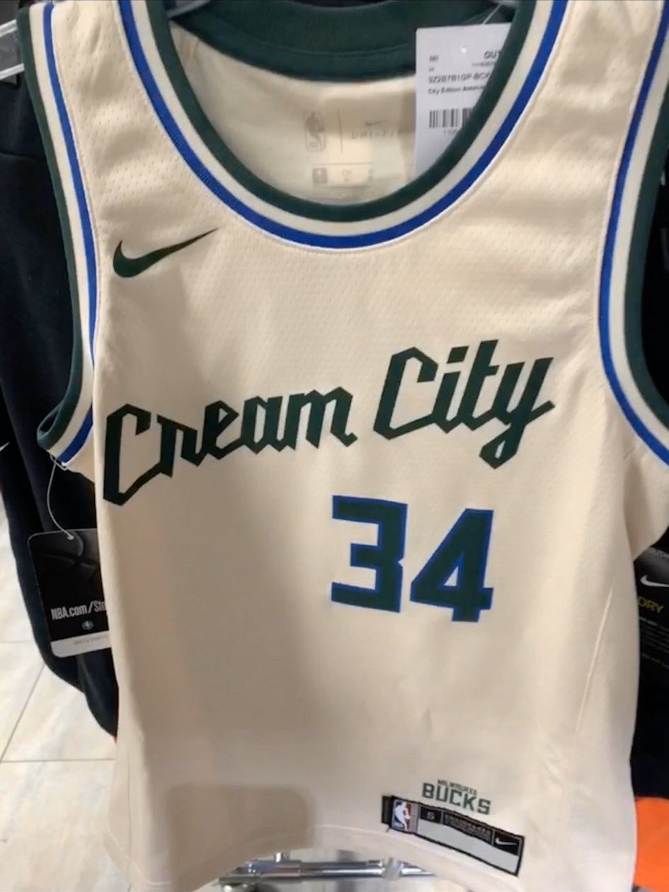 Giannis Antetokounmpo Bucks City Cream 2019 20 Jersey