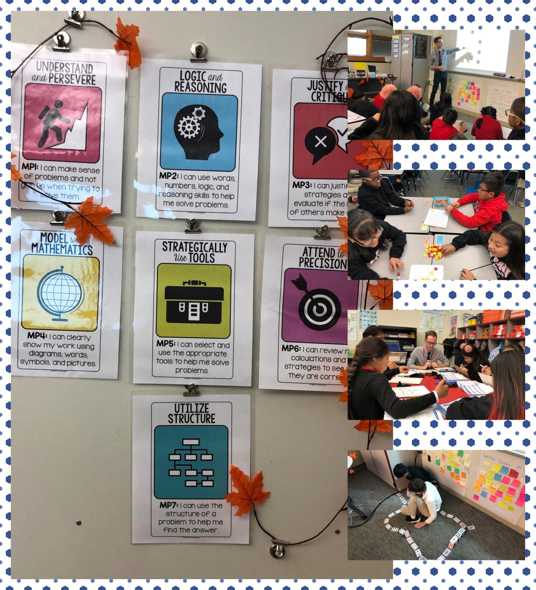 CherylCuddihy's tweet photo. 4th Gr Ss in Mr. Schultz's #MathWorkshop in #RBBisBIA work together during the whole-class #MathTalk to subitize &amp; then the #MiniLesson to create area models. Then they break into #Centers to practice skills &amp; #SmallGuidedGroups for scaffolding.  #StandardsForMathematicalPractice https://t.co/F85lIHEsdw