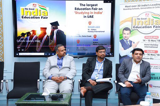 ShivNadarUniv's tweet photo. Mr. Anil Nair, Director of Admissions at @shivnadaruniv, was invited as a panelist at the expert panel discussion on โNew-age career options on liberal arts & humanities in Indiaโ at the #SchoolsLeaders&HeadCounsellorsWorkshop held in #Dubai recently. #studyatshivnadaruniversity https://t.co/KZdH8KkgBd