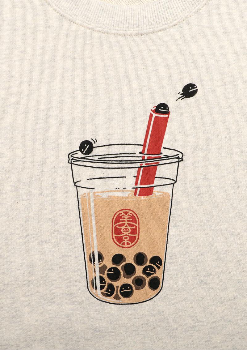 グラニフ 新作スウェット タピオカ ビューティフル シャドー シャドーもついに流行りのタピオカに 架空のタピオカドリンク店 美景 バックプリントは飲み終わりにありがちなタピ残り タピ活 グラニフ T Co Jitbdlztio T Co