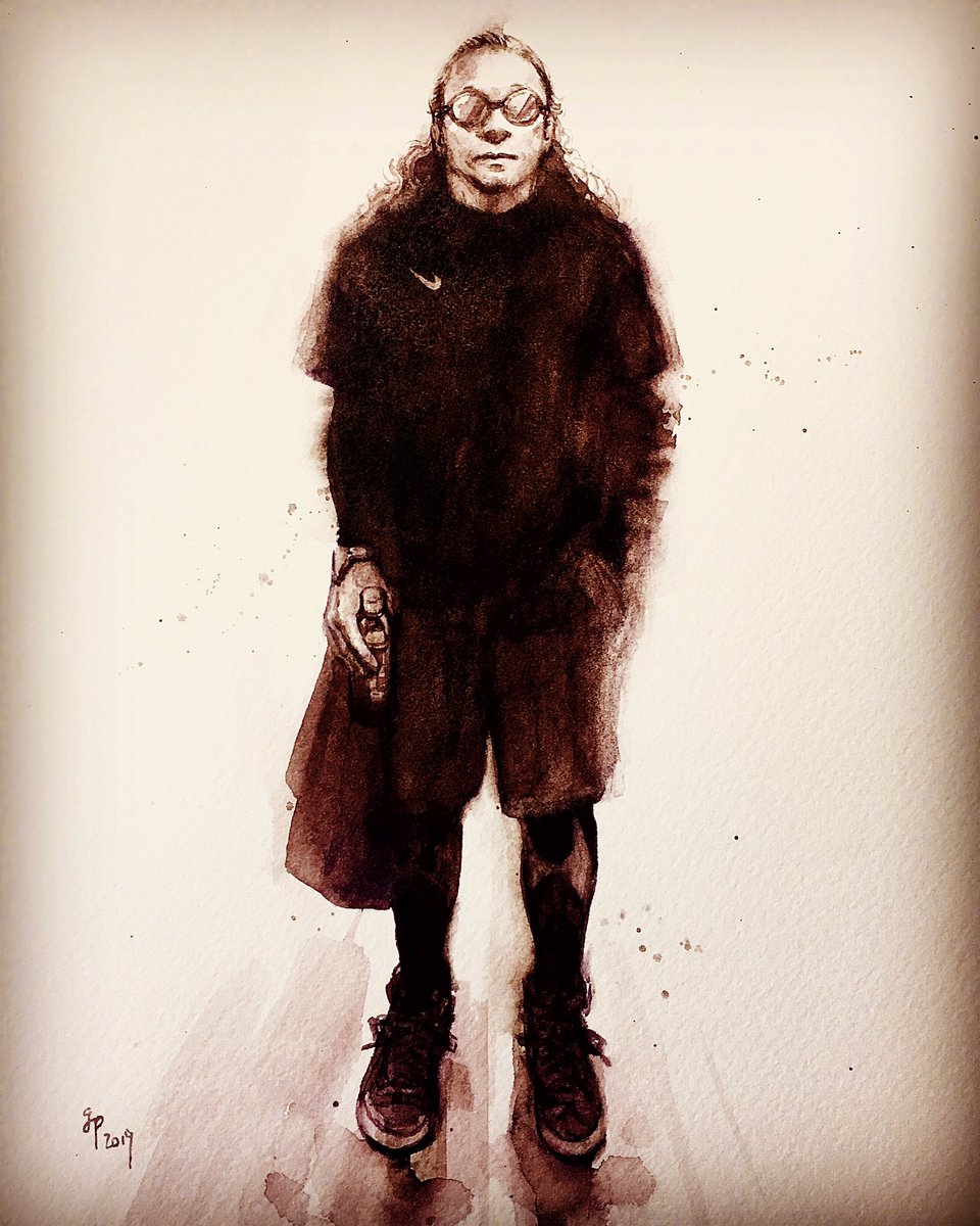 gampy's tweet image. ギタリスト＠トレーニングジム

紙:ストーンヘンジ・アクア荒目
絵具:シュミンケホラダム
筆:ラファエル8383の3号ほか
時間:90分

#fanart 
#moonriders
#forinstance
#watercolor