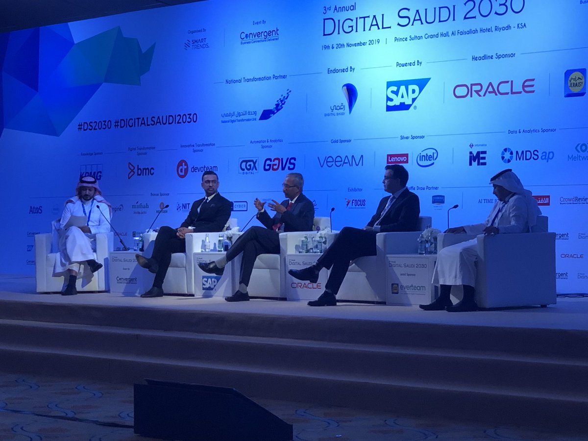 Happening now - Innovation disruption or just hype with Pavlos Panagiotidis from <a href="/SAP/">SAP</a>, Anand Subramanian from <a href="/Oracle_ME/">Oracle Middle East</a>, Zubair Timol from <a href="/Meltwater/">Meltwater</a>, Saad Alhuzami from <a href="/TETCOSA/">تطوير لتقنيات التعليم | TETCO</a> and Sultan Abukoshaim from <a href="/SASOGOV/">المواصفات السعودية</a>. #ds2030 #digitalsaudi