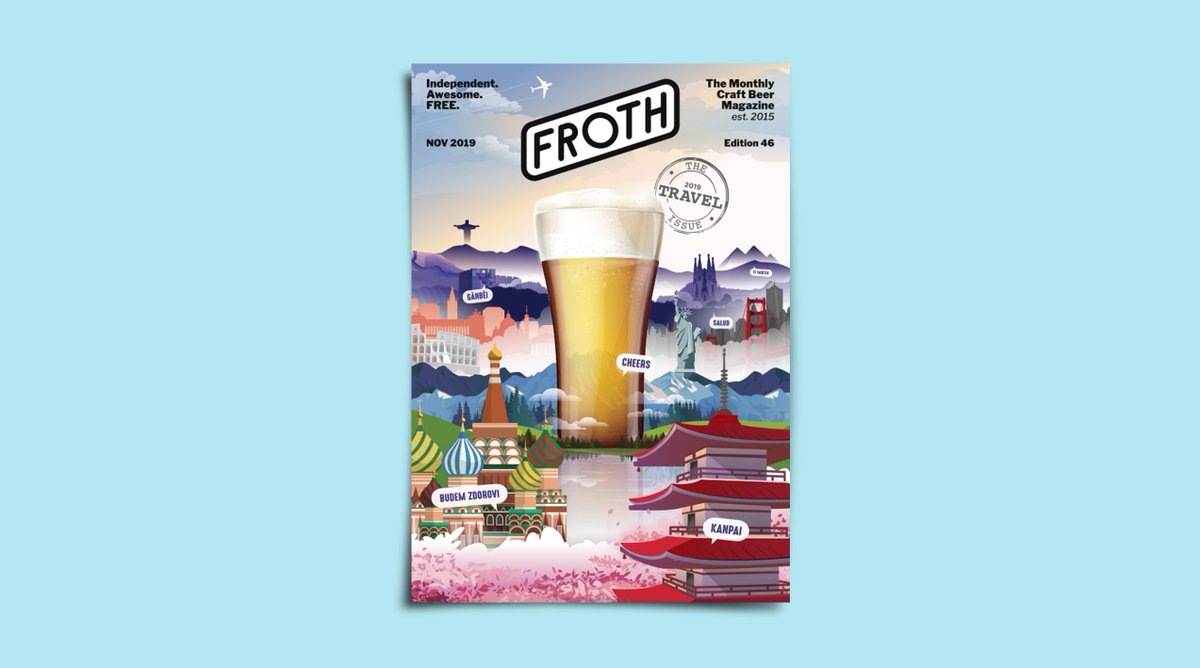 Froth's TRAVEL edition out now! Heaps of juicy content about BEER and TRAVEL and FUN TIMES! With a special #colorado section for US beer travel tips. Grab a copy at your local! #froth #beer #magazine #free #travel #newbelgium #odells #USAtravel #breweries #frothtrip