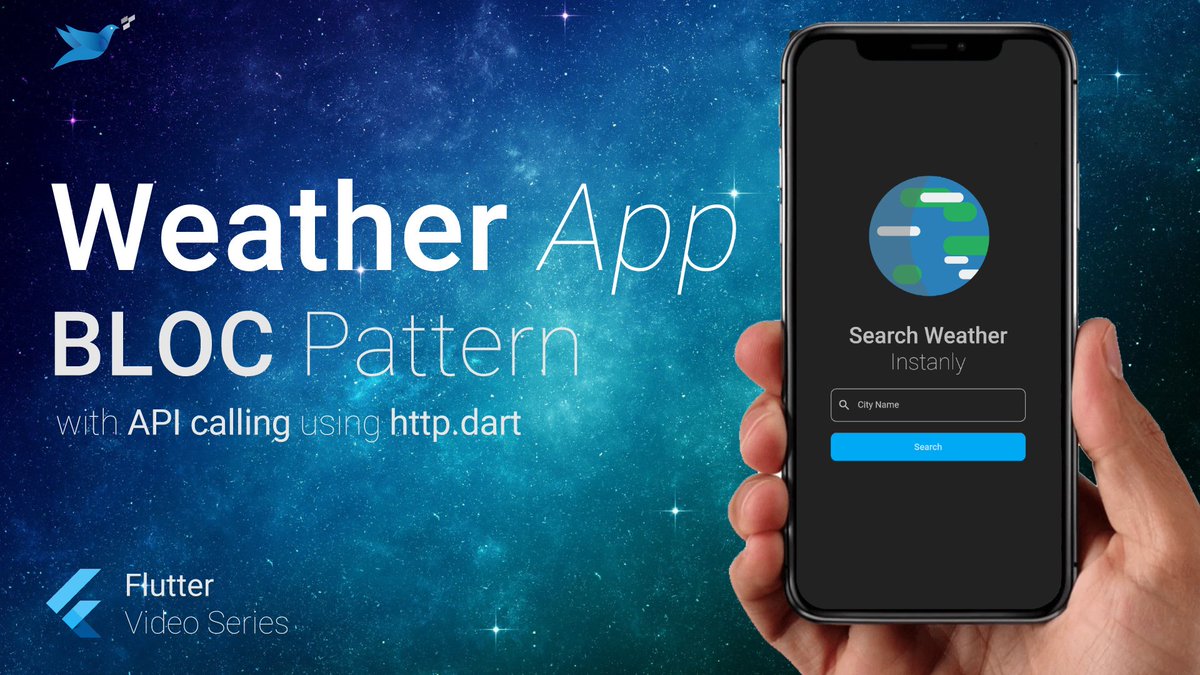 MaazAftab1's tweet photo. Flutter Bloc Pattern and API Calling | Weather Application

Youtube : https://t.co/wspqP6jXFg

#Flutter #flutterdev #googledeveloper #FlutterAPI
#BloCPattern #Bloc #Api https://t.co/AqaTz4IlkU
