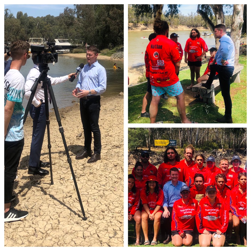 BenCarrollMP's tweet image. Hot place for a press conference but I take my hat off to the young Aboriginal boys &amp;amp; girls completing the #MassiveMurrayPaddle. Over 5 days, and 404 kms, this event is physically &amp;amp; mentally challenging but shows - that if you can get through this, you can get through anything!
