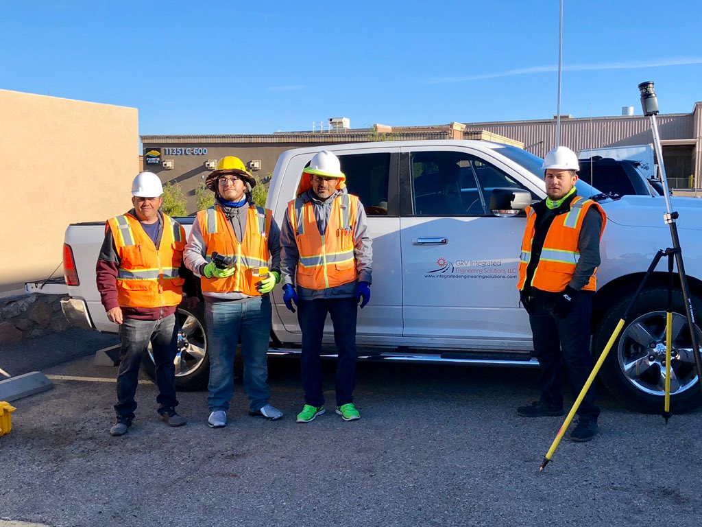 GRVIES's tweet photo. Shout out to the best surveying crew out there! Rain or shine these guys deliver. Thank you!#TeamGRV2019 https://t.co/qjDJ82svlo