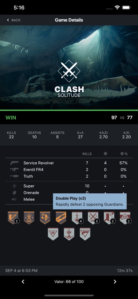 redrixapp's tweet photo. Redrix v1.1 will be out in the next couple of days, with a new Game Detail view that breaks down kills by weapon / ability, shows medals, and more. Also: Stadia support, a larger performance chart, &amp; improved UI for small phones! https://t.co/MMVEtUdFBO