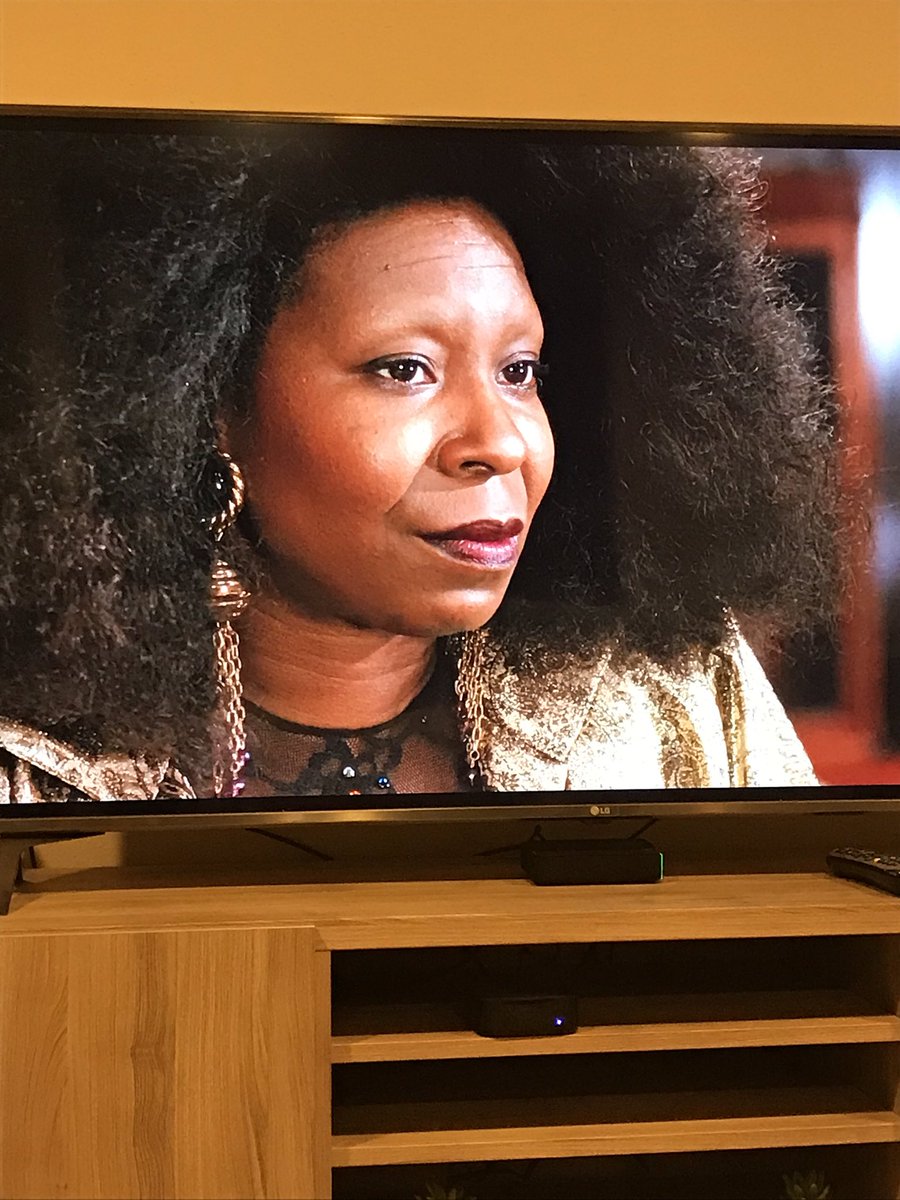 Whoopi has transcended the need for eyebrows