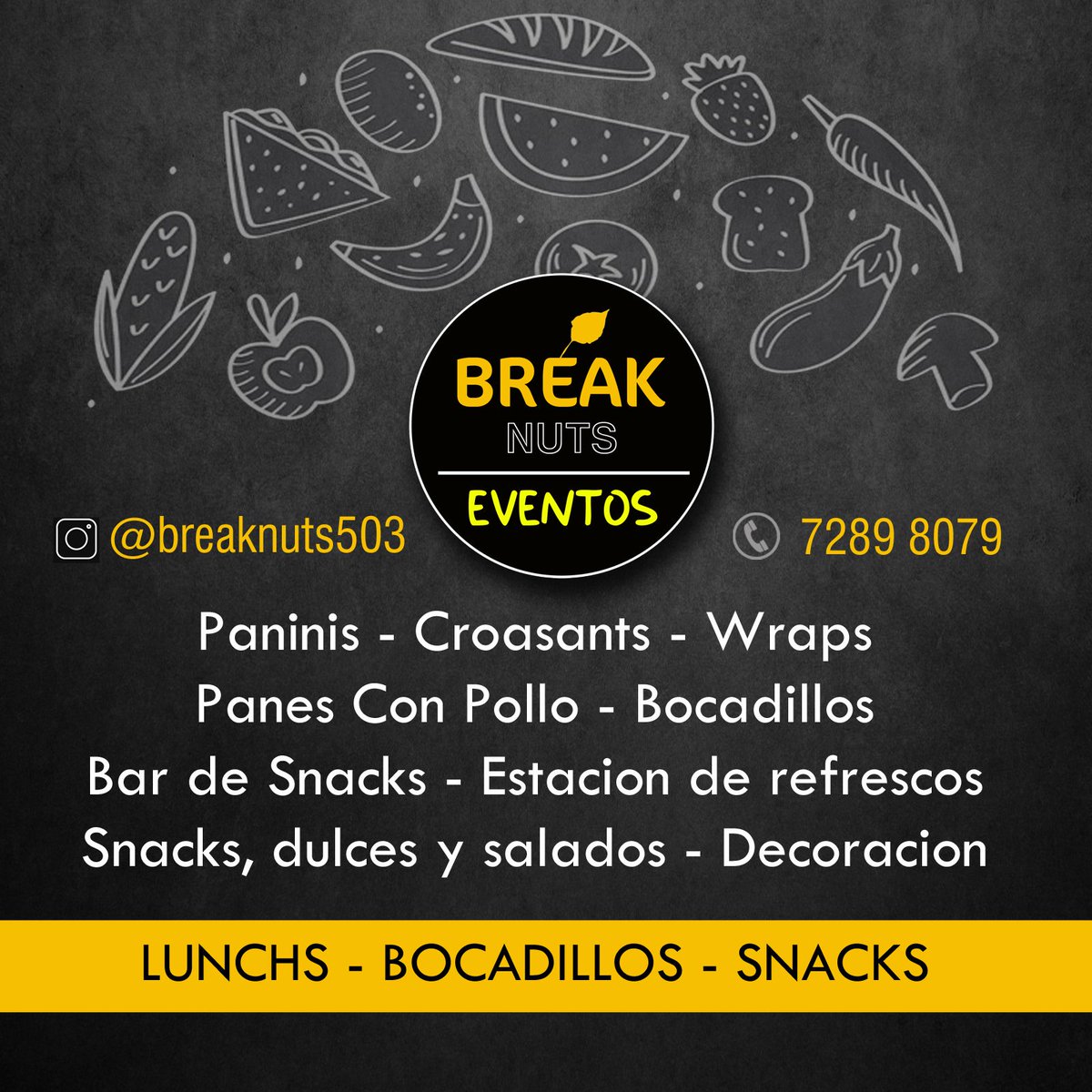 breaknuts503's tweet image. SOMOS BREAK NUTS EVENTOS Bocadillos, Snacks de semillas y Lunchs ejecutivos para  todo tipo de eventos! 
Llamanos o escribenos tel.  7289-8079,

@breaknuts503 #breaknuts503 #eventos #eventos2019 #eventos2020
#temporadanavideña #piñatas #wedding #piñatassv #bodaselsalvador