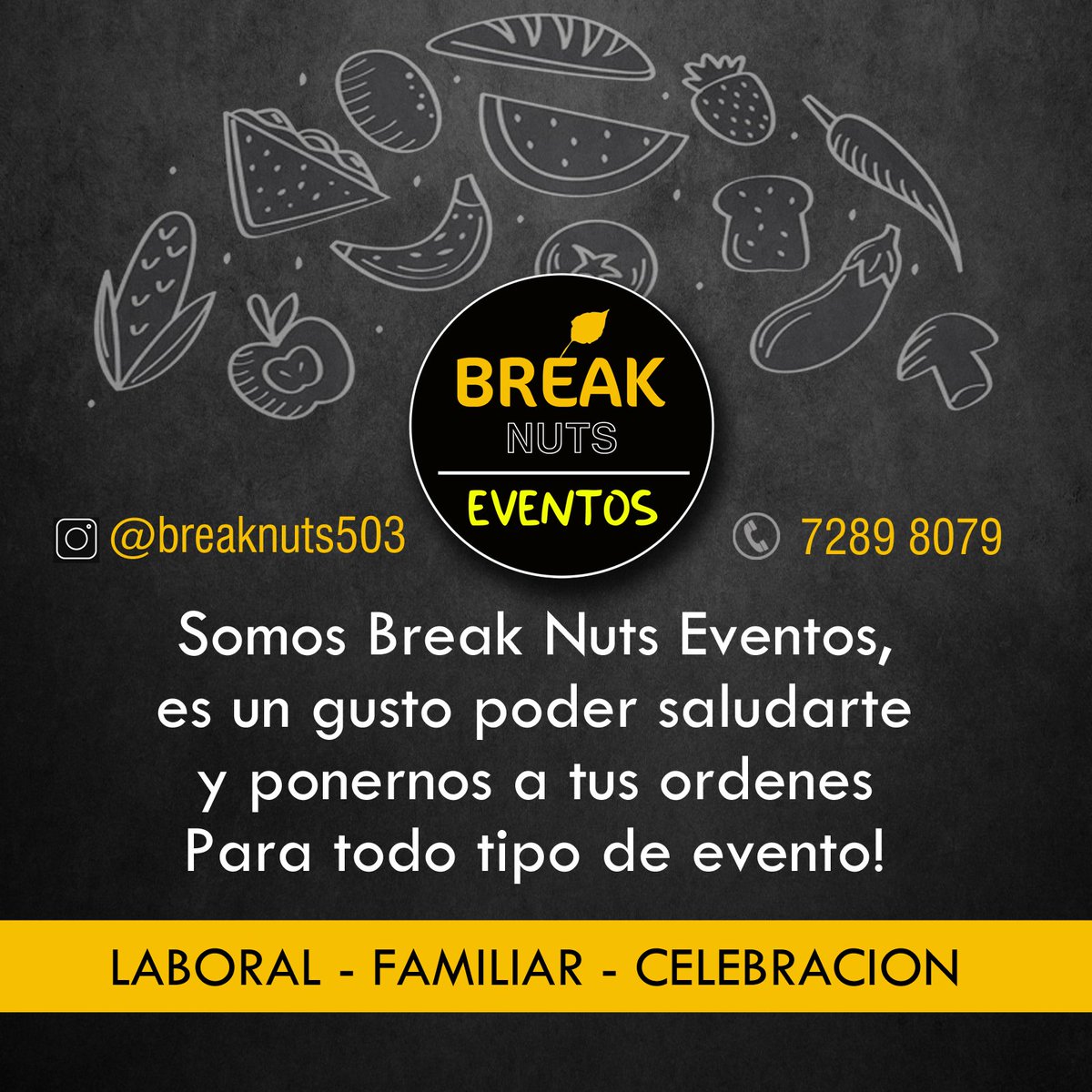 breaknuts503's tweet image. SOMOS BREAK NUTS EVENTOS Bocadillos, Snacks de semillas y Lunchs ejecutivos para  todo tipo de eventos! 
Llamanos o escribenos tel.  7289-8079,

@breaknuts503 #breaknuts503 #eventos #eventos2019 #eventos2020
#temporadanavideña #piñatas #wedding #piñatassv #bodaselsalvador